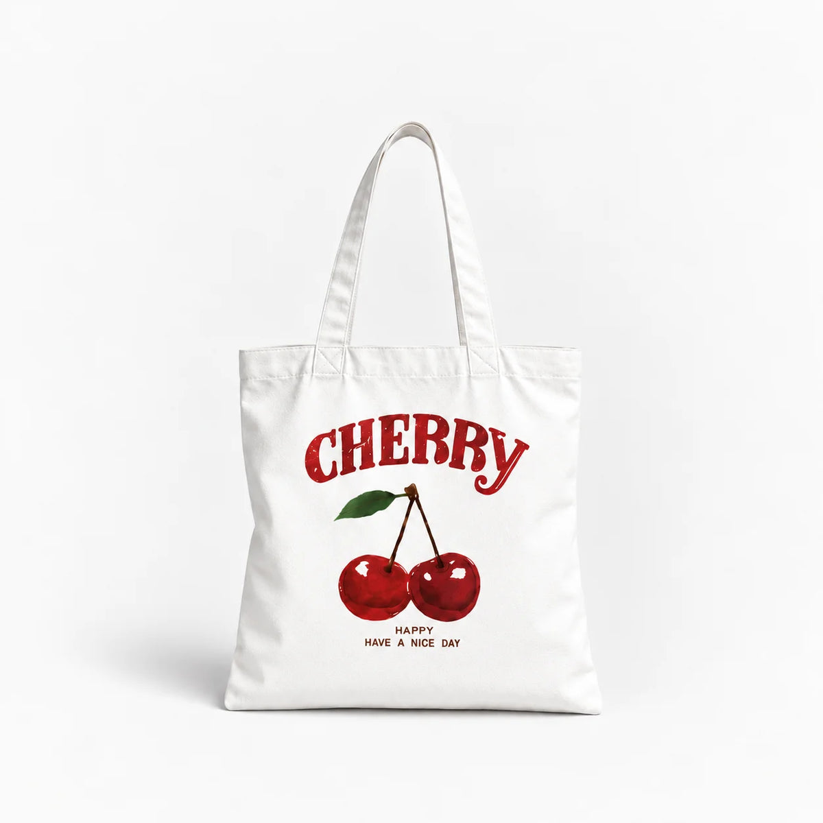 Cherry Cotton Canvas Tote Bag