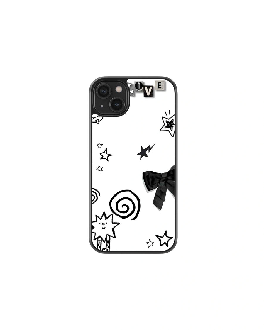 Minimalistic coquette abstract phone case