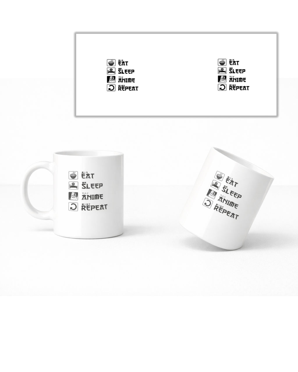 Eat Sleep Anime Repeat Mug