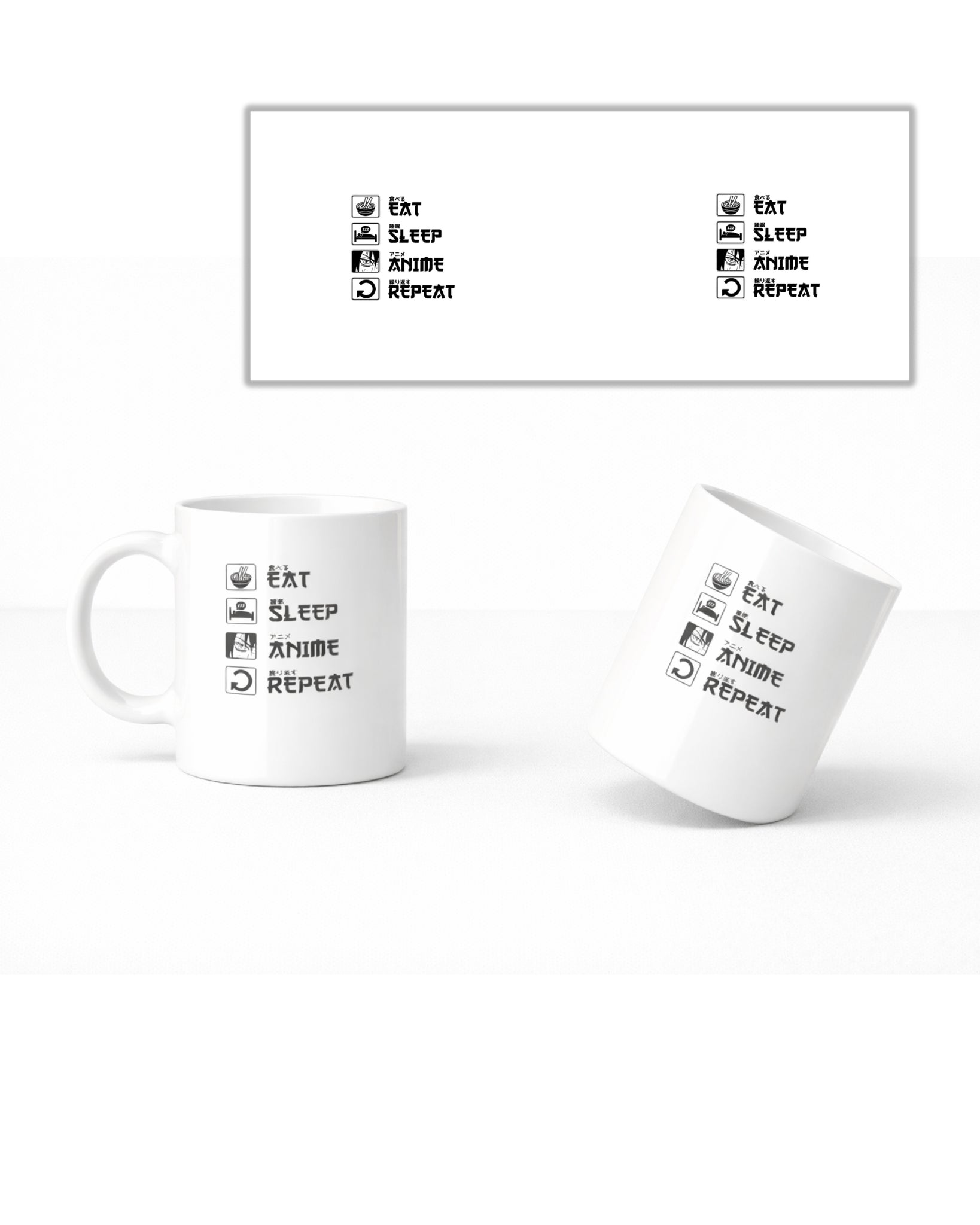 Eat Sleep Anime Repeat Mug