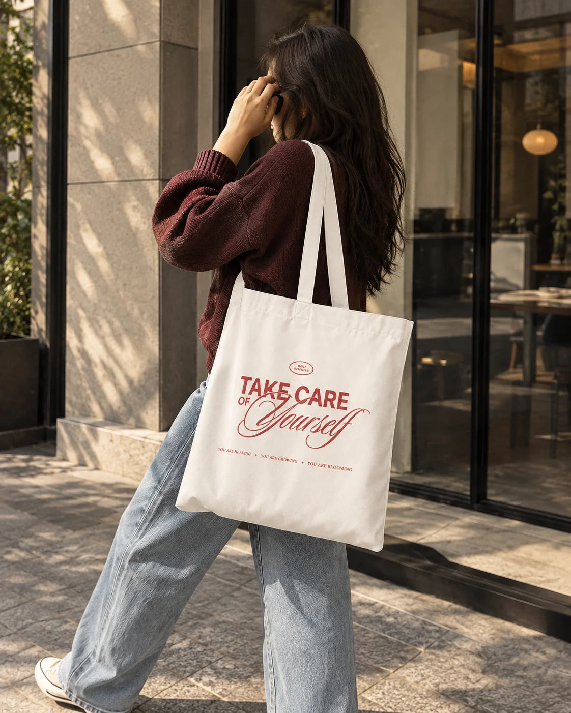 Take Care Of Your Self Cotton Canvas Tote Bag