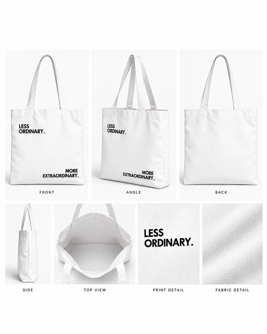 Less Ordinary More Extraordinary Cotton Canvas Tote Bag