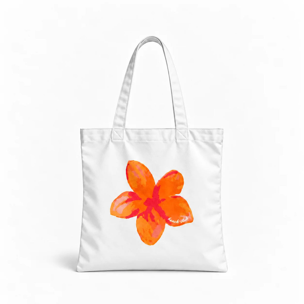 Pink Floral Cotton Canvas Tote Bag