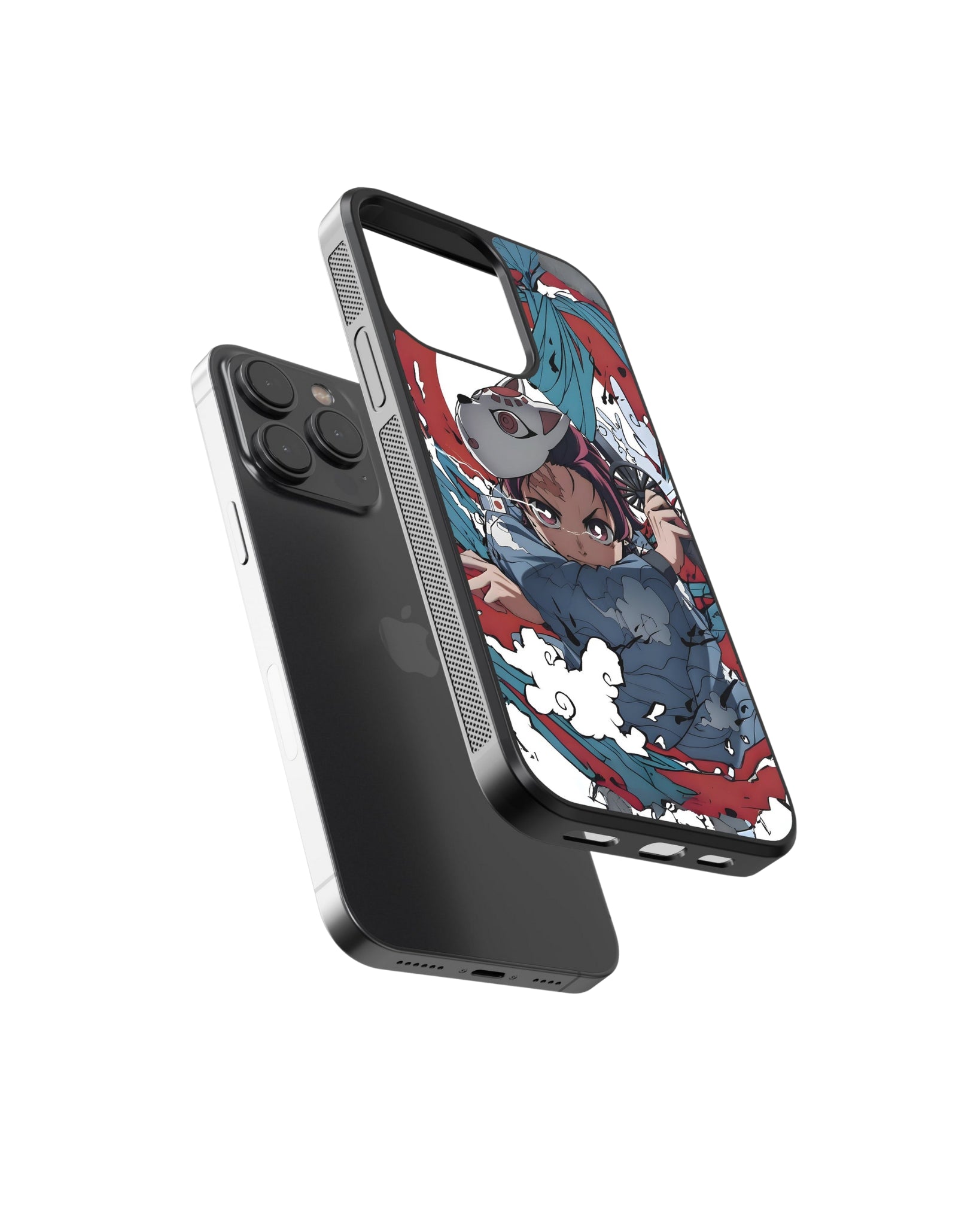 Demon Slayer Blue Red Phone Case