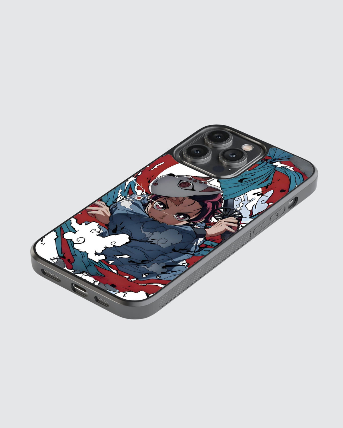 Demon Slayer Blue Red Phone Case