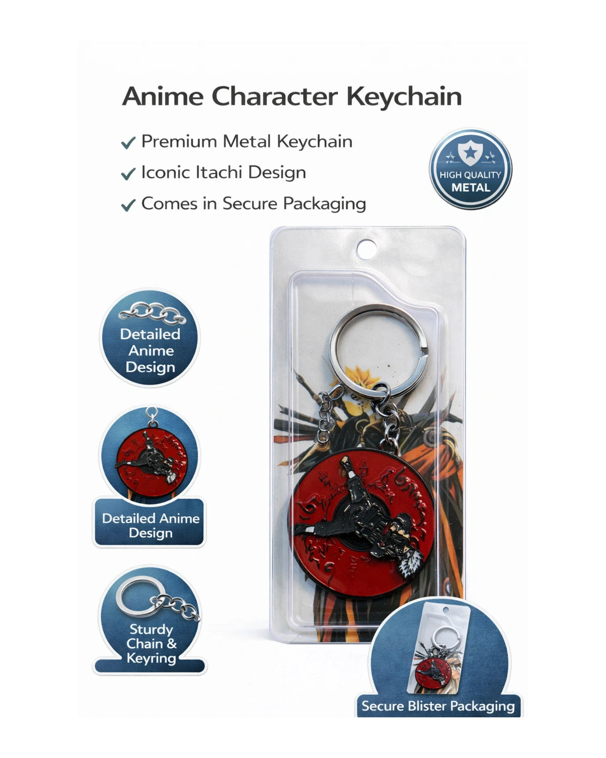 Itachi Uchicha Spinning Keychain