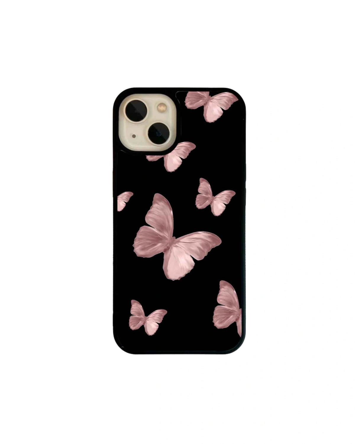 Pink butterfly phone case