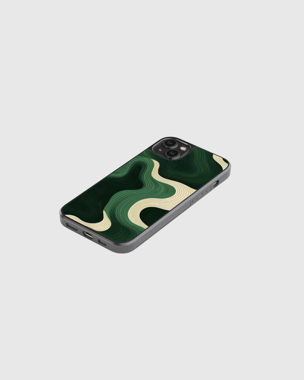 Dark green pattern phone case