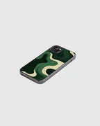 Dark green pattern phone case