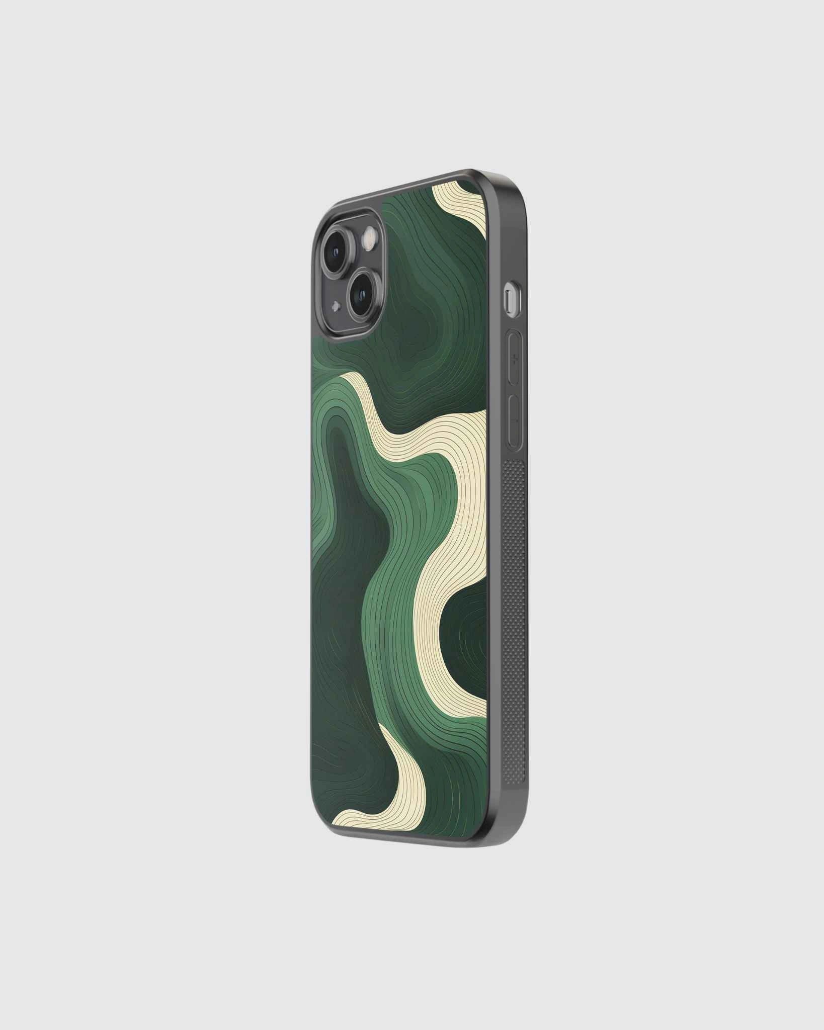 Dark green pattern phone case