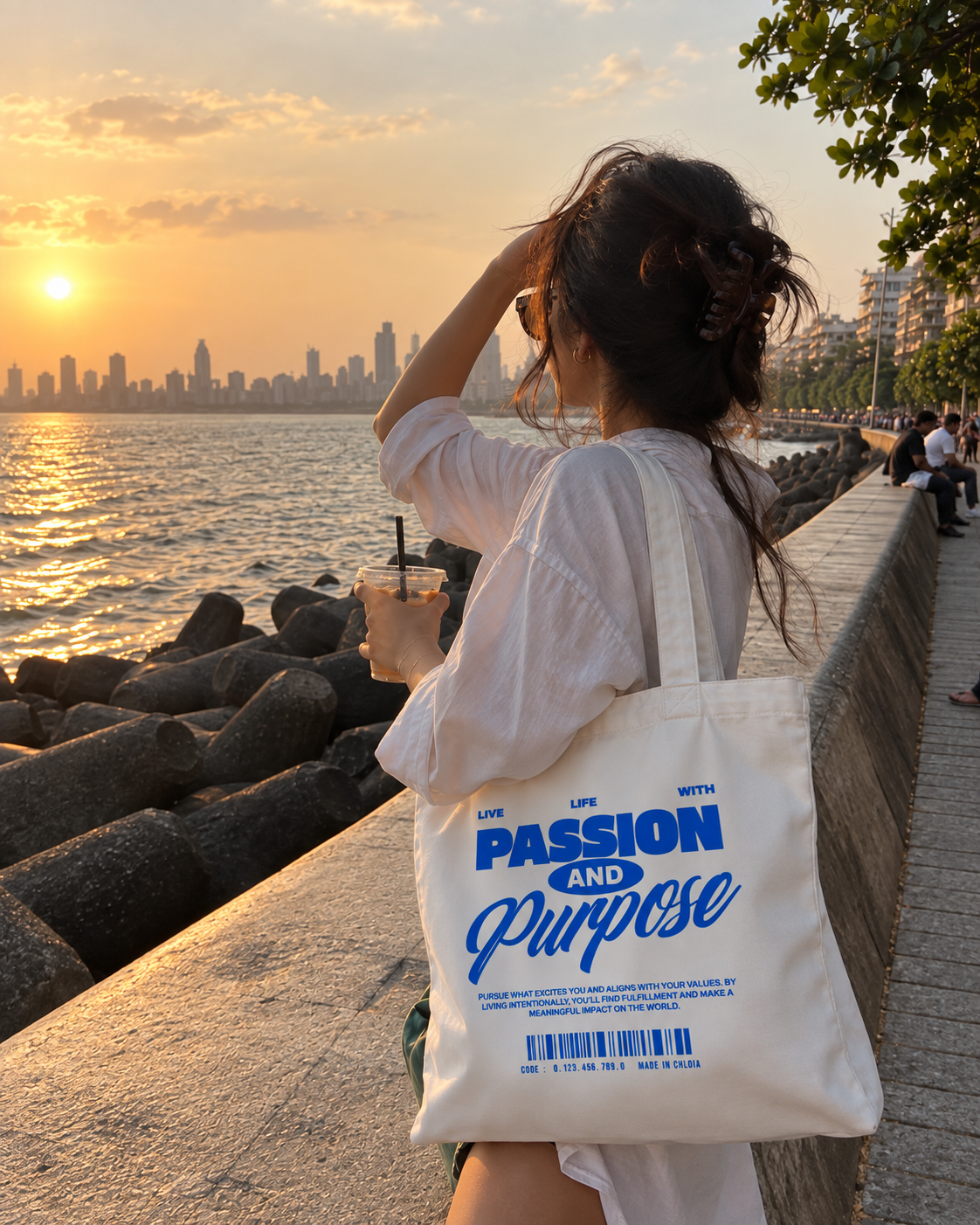 Passion and Purpose Cotton Canvas Tote Bag