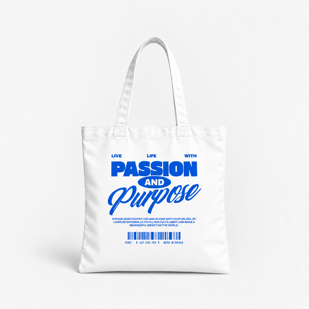Passion and Purpose Cotton Canvas Tote Bag